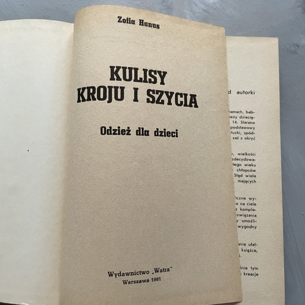 Kulisy kroju i szycia. Odzież dla dzieci - Zofia Hanus