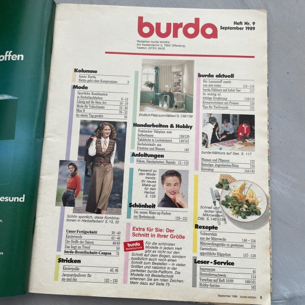 Burda moden 9/1989