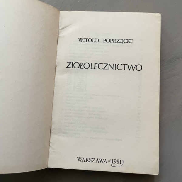 Ziołolecznictwo - Witold Poprzęcki